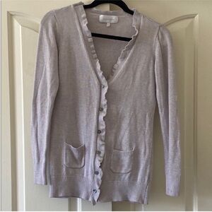 Victoria's Secret Cream Ruffle Sweater. Size S